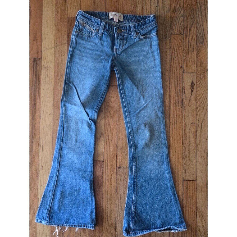 Abercrombie & Fitch Vintage Blue Denim Flare Bell Low rise Y2K Jeans 10 Slim